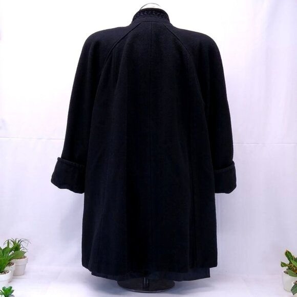 Lady Suzette 18/20 Wool Overcoat Padded Shoulders Raglan Sleeves USA EUC - Picture 2 of 11